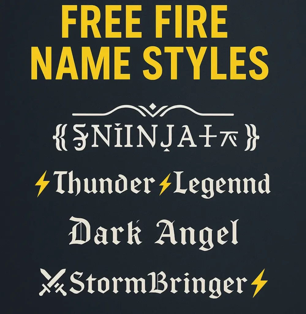 Free Fire Names Styles 2025